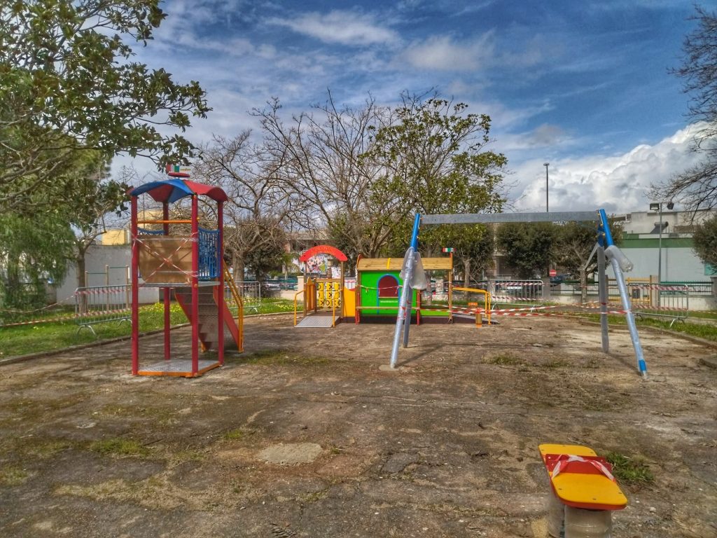 Le giostrine al Parco Ricchiello