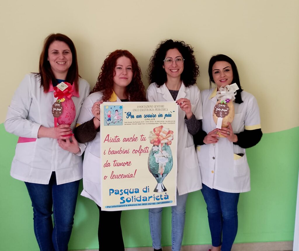 Uova della Solidarietà - volontari onco-ematologia pediatrica Vito Fazzi Lecce